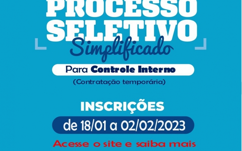 IPRAM realiza Processo Seletivo Simplificado para Contratação Emergencial e Temporaria para o cargo de Controle Interno.