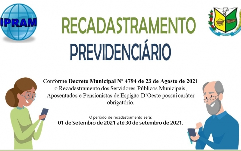 IPRAM convoca Aposentados, Pensionistas e Servidores efetivos/cedidos municipais para comparecerem para Recadastramento 